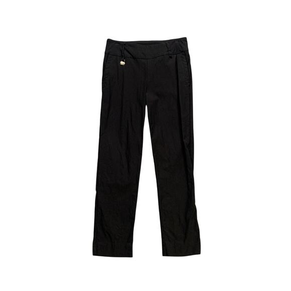 Swing Control Pants Womens 8 Black Tummy Tucking Stretch Straight Pockets Golf - Picture 1 of 10